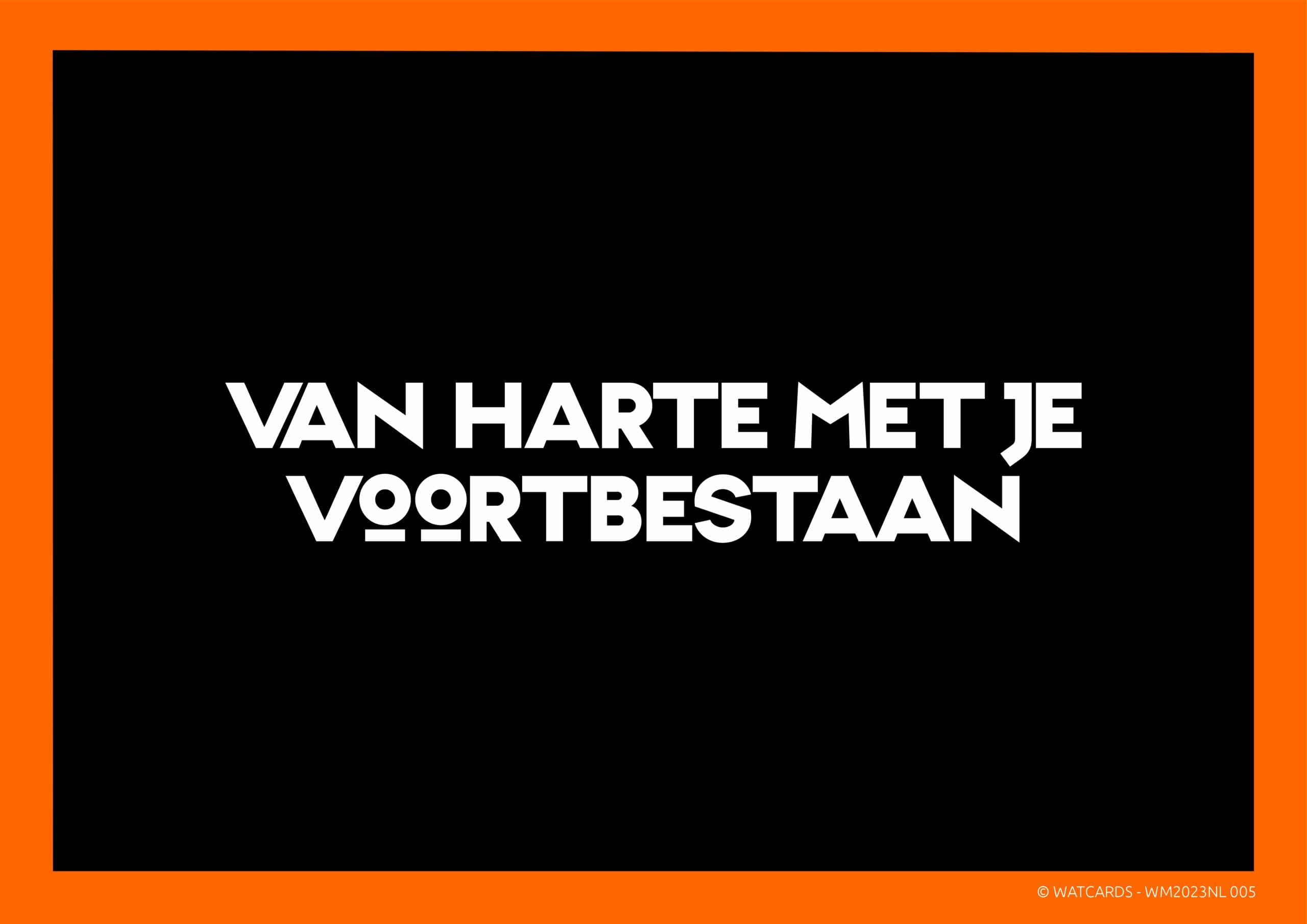 Kaart: Van harte met je voortbestaan