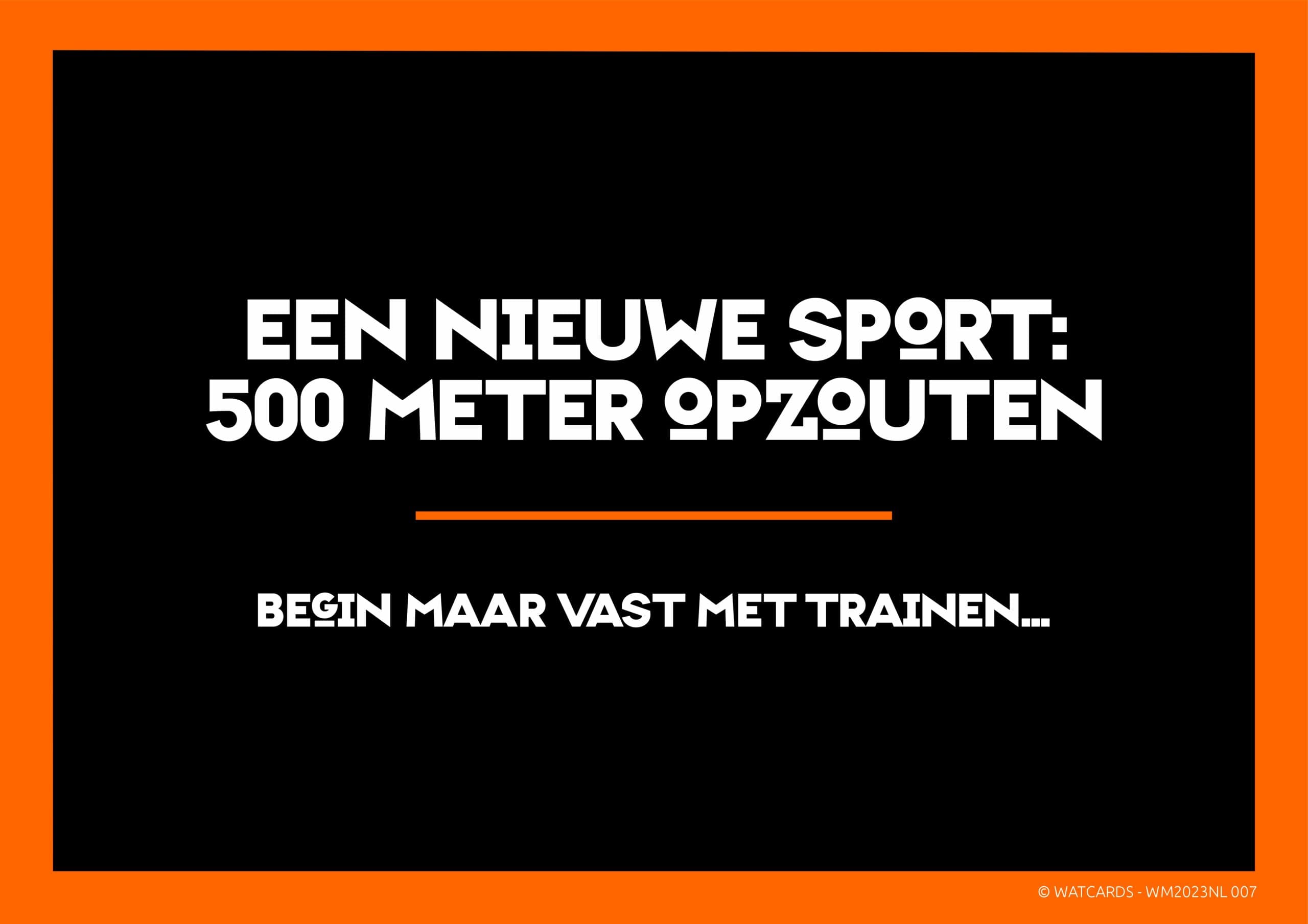 Kaart: Een nieuwe sport, 500 meter