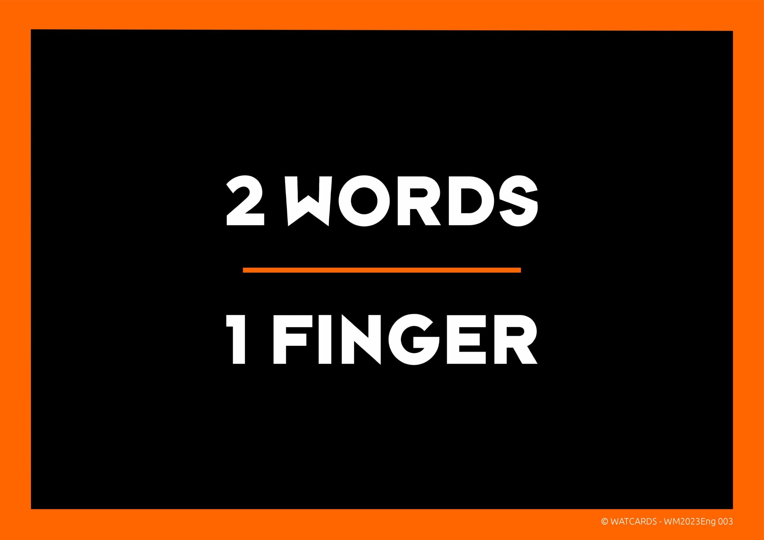 Kaart: 2 words - 1 finger