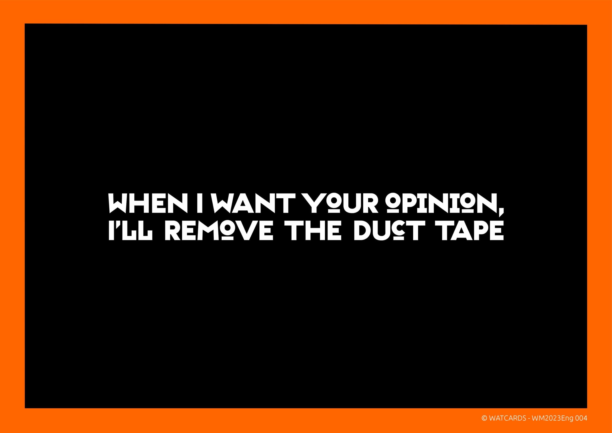 Kaart: When I want your opinion