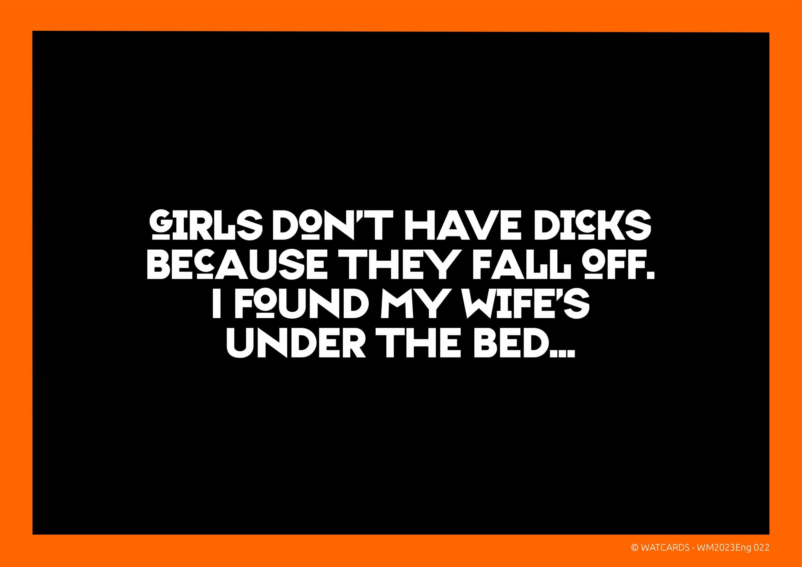 Kaart: Girls don't have dicks