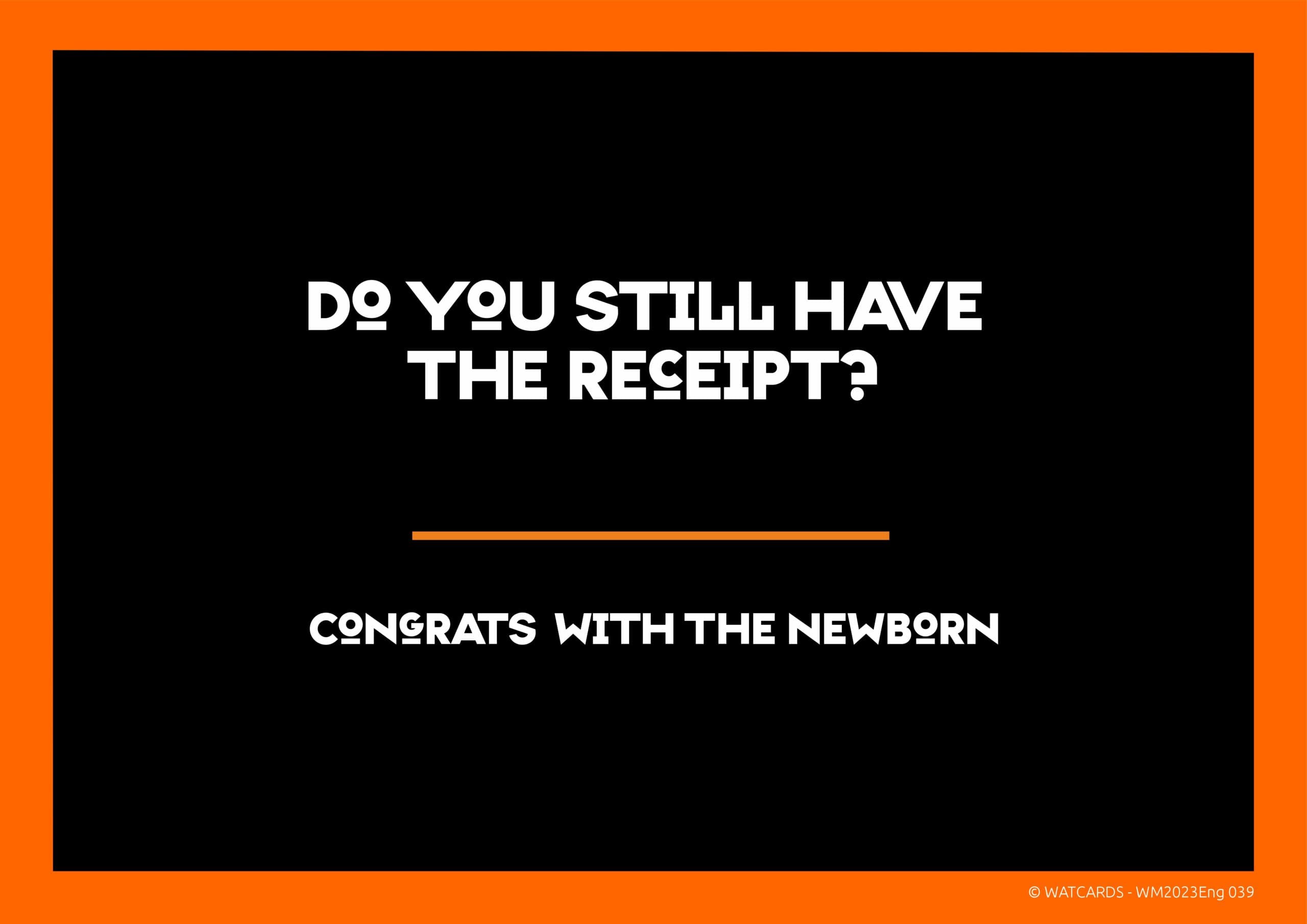Kaart: Do you still have the receipt?