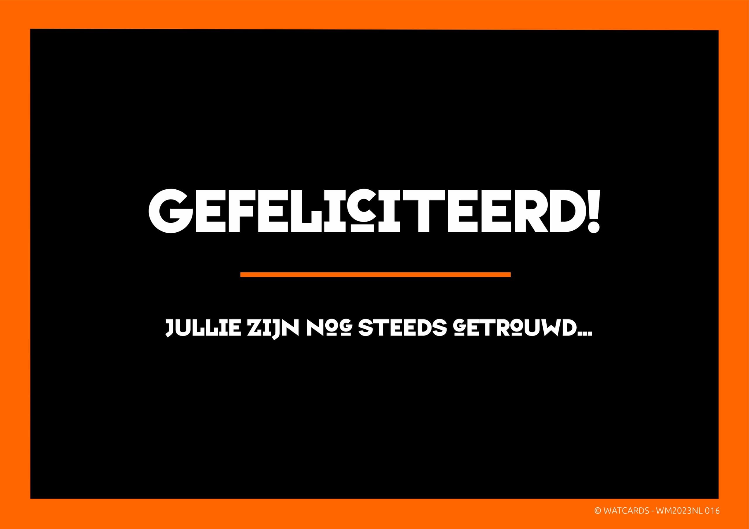 Kaart: Gefeliciteerd