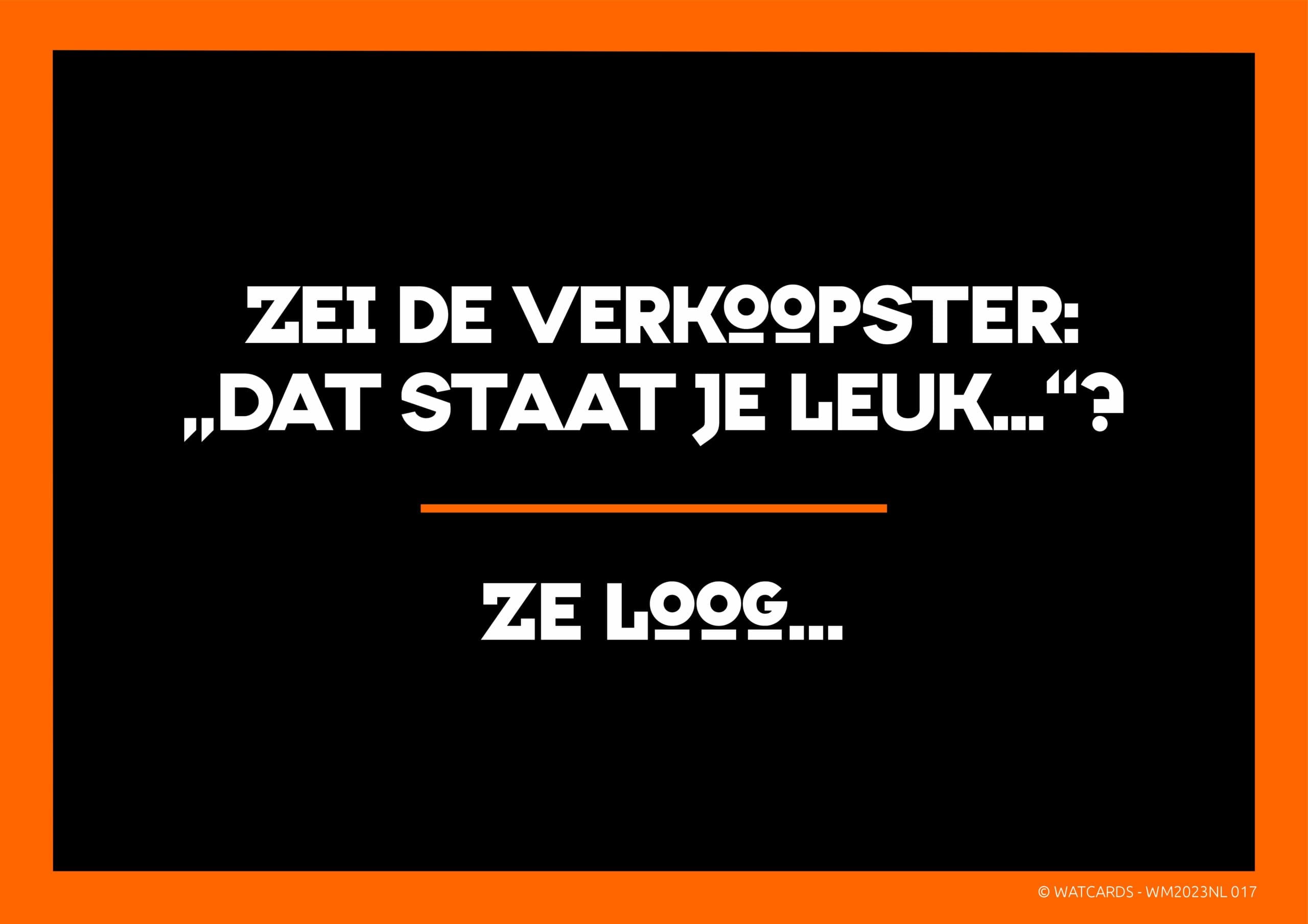 Kaart: Zei de verkoopster
