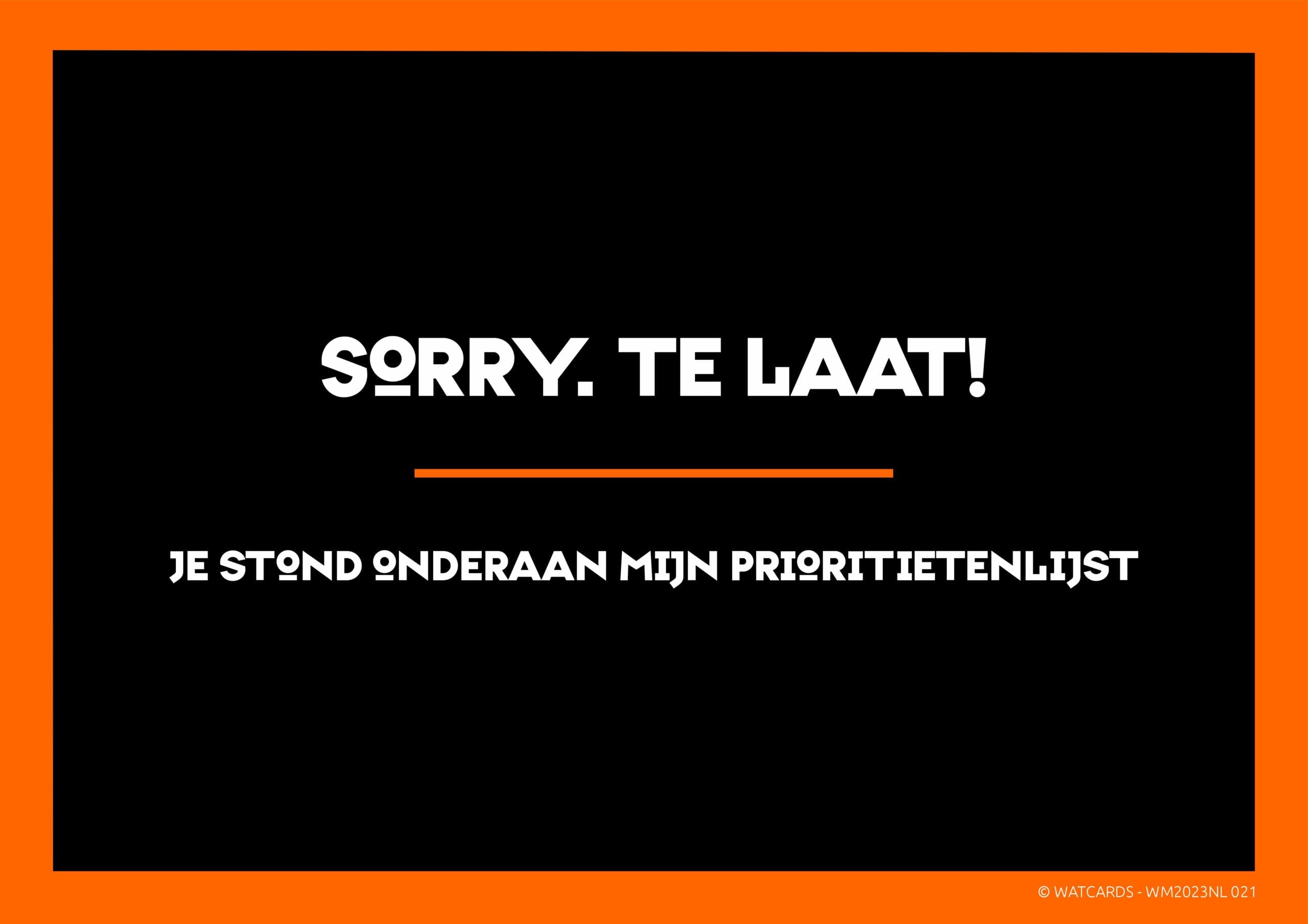 Kaart: Prioriteitenlijst