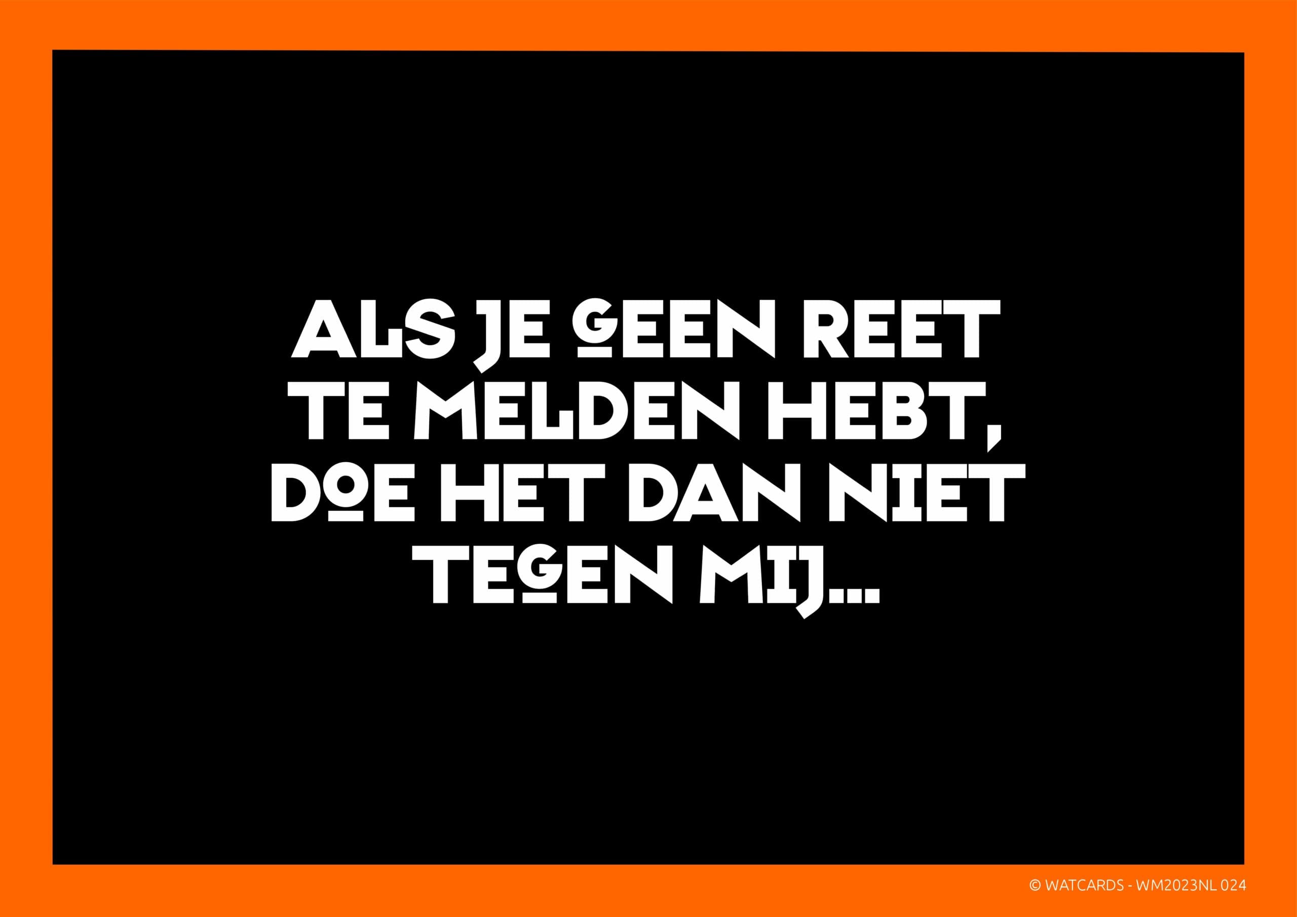 Kaart: Als je geen reet
