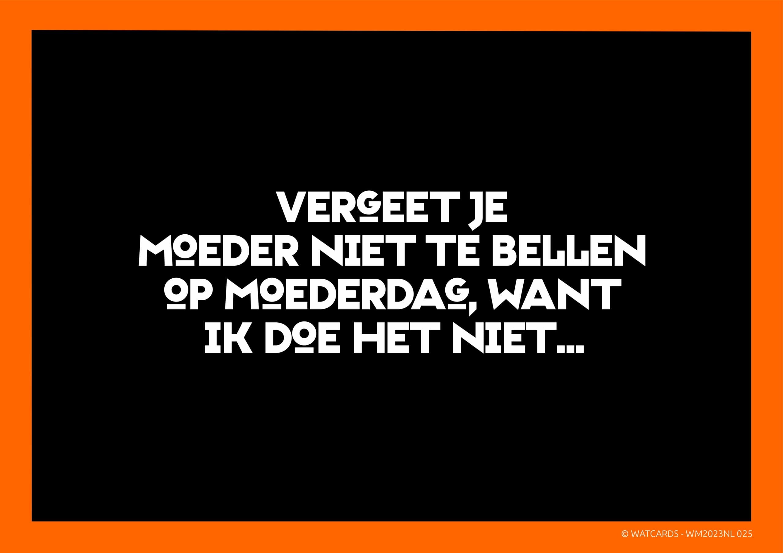 Kaart: Vergeet je moeder niet