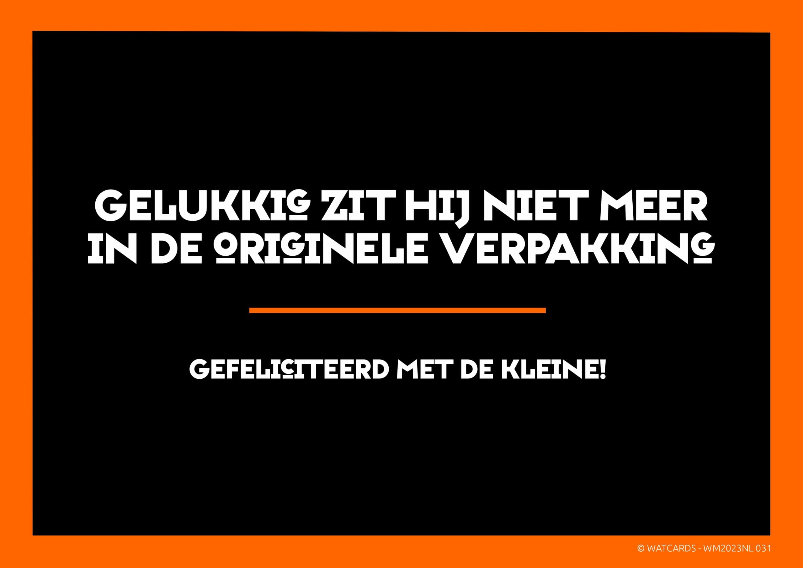 Kaart: Gelukkig zit hij niet