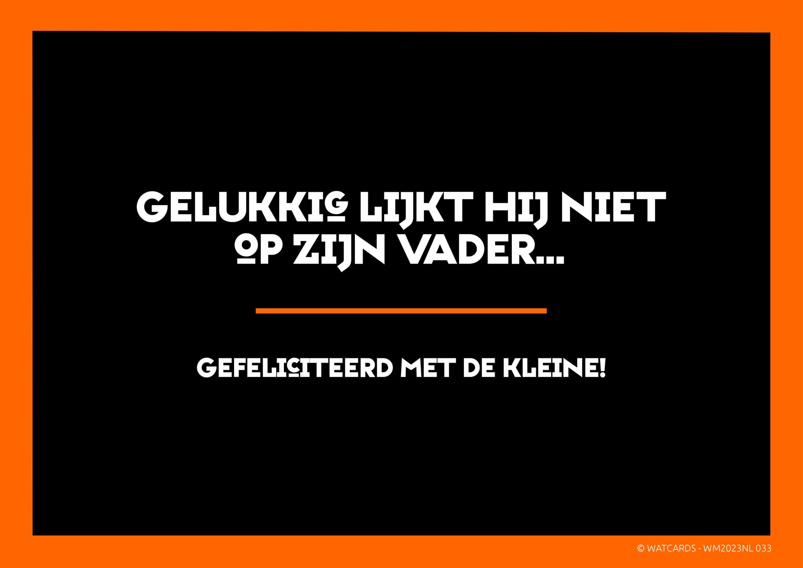 Kaart: Hij niet op zijn vader