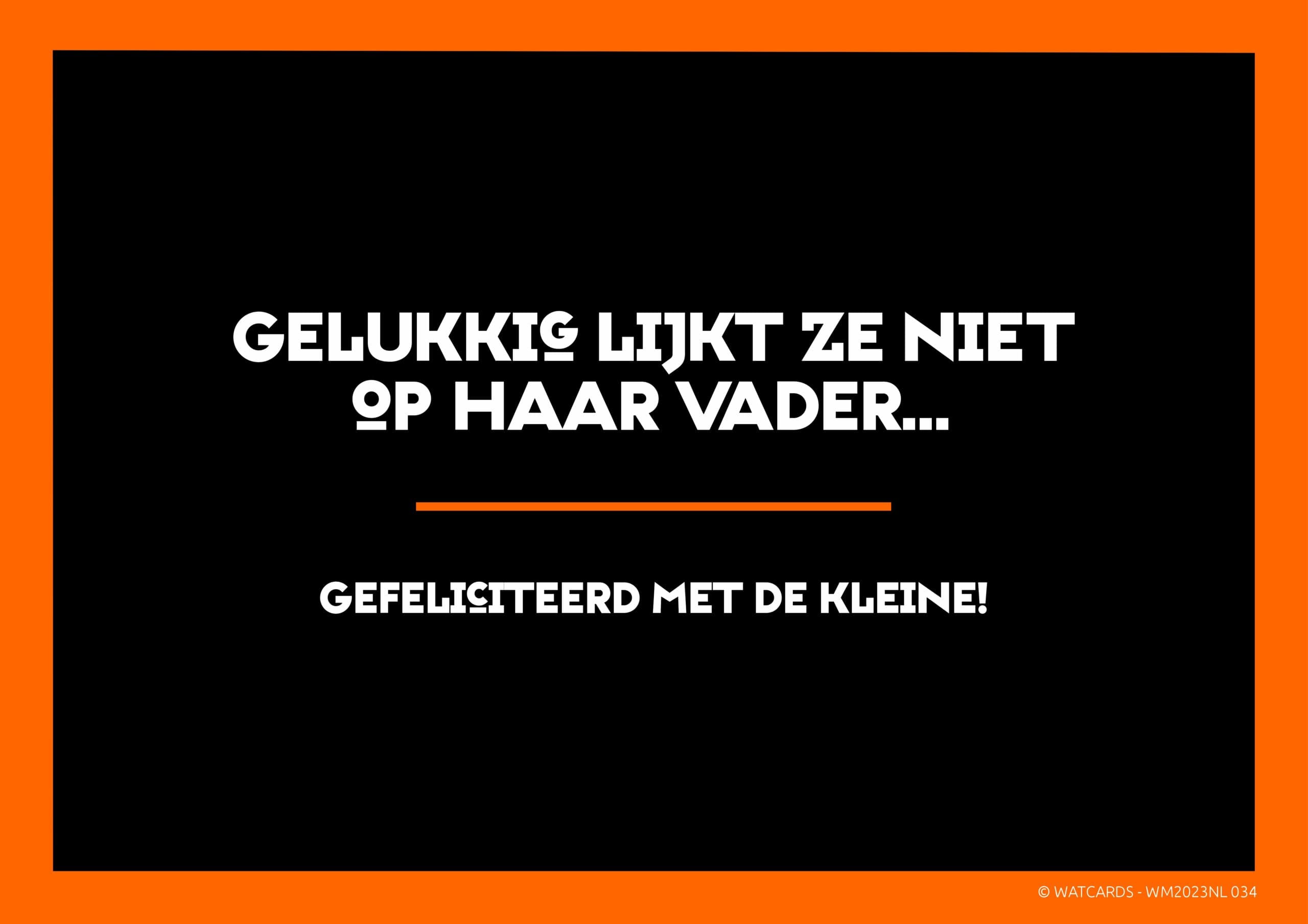Kaart: Ze niet op haar vader