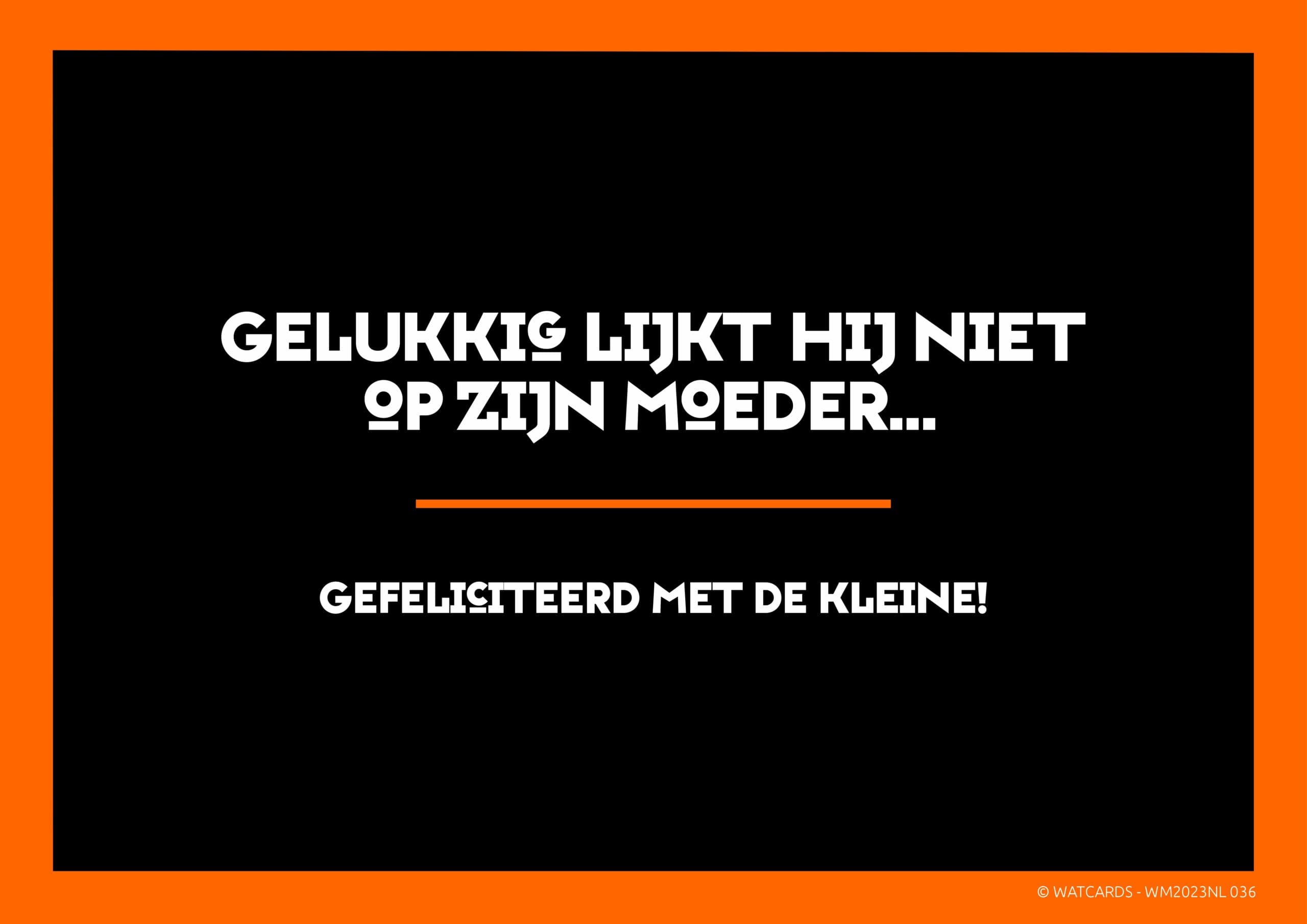 Kaart: Lijkt op zijn moeder
