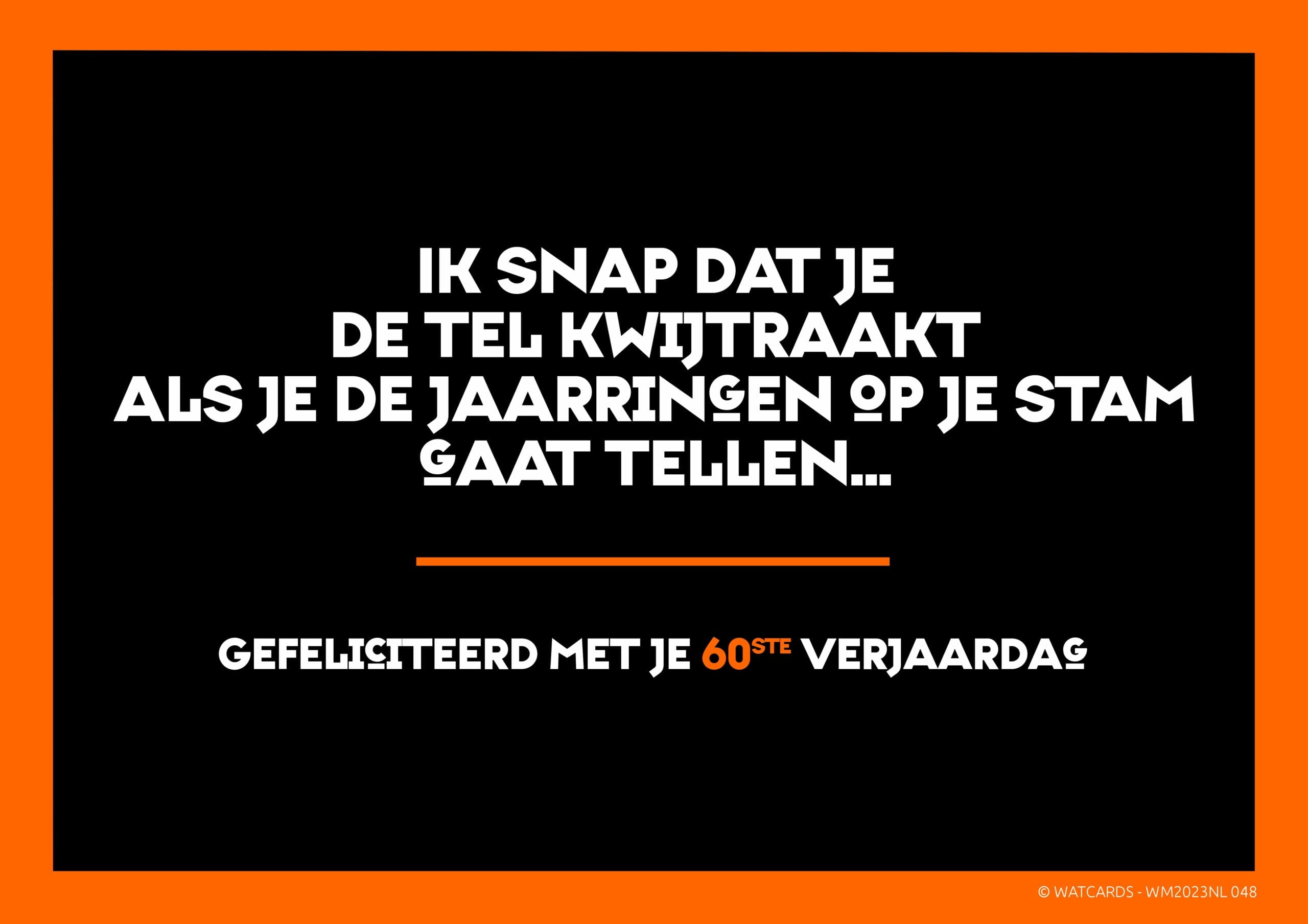 Kaart: Ik snap dat je de tel kwijtgeraakt (60ste)