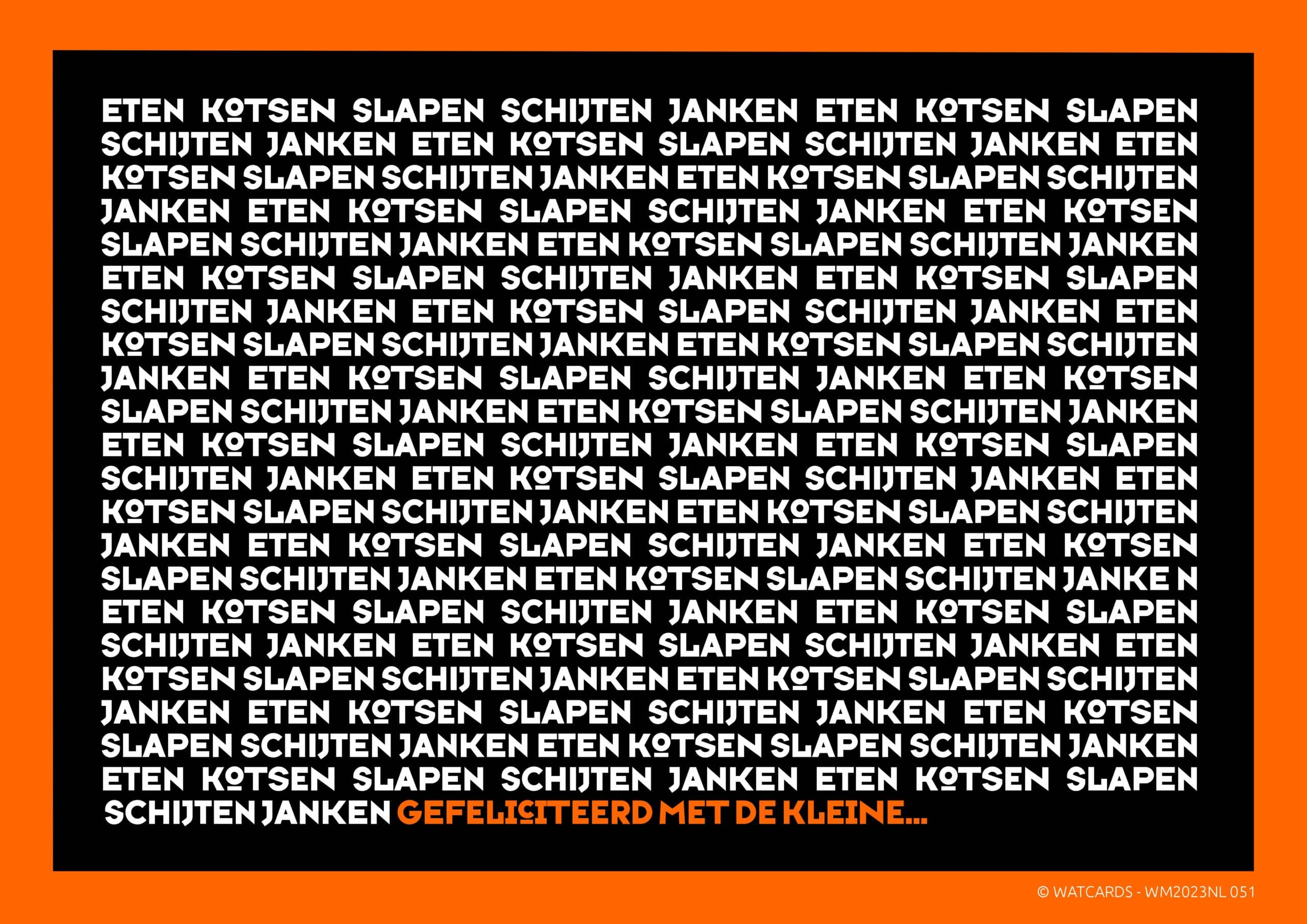Kaart: Eten, slapen, schijten
